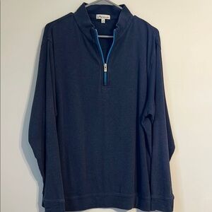Peter Millar Navy Blue Zip Up Sweater